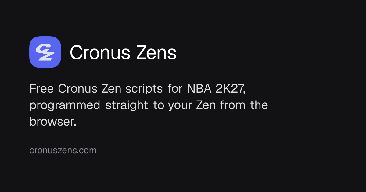 NBA 2K27 Cronus Zen Scripts: Free GPC Scripts for PS5, Xbox & PC